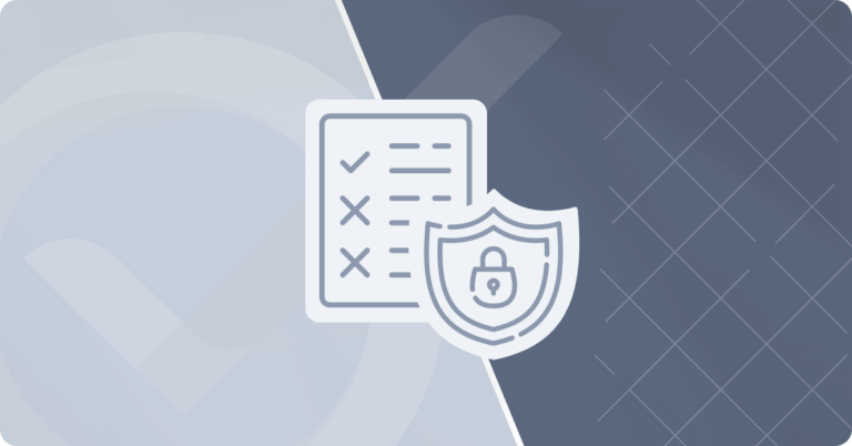 Illustrative image with an icon representing exam security