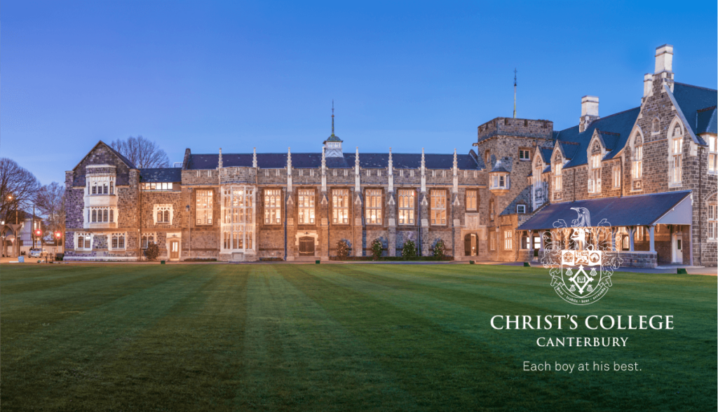 Christ's College Photograph with logotype