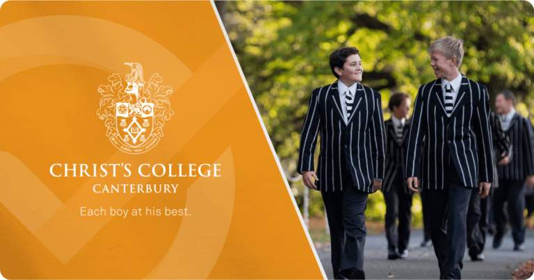 Christ's College Case Study Photograph with Logo