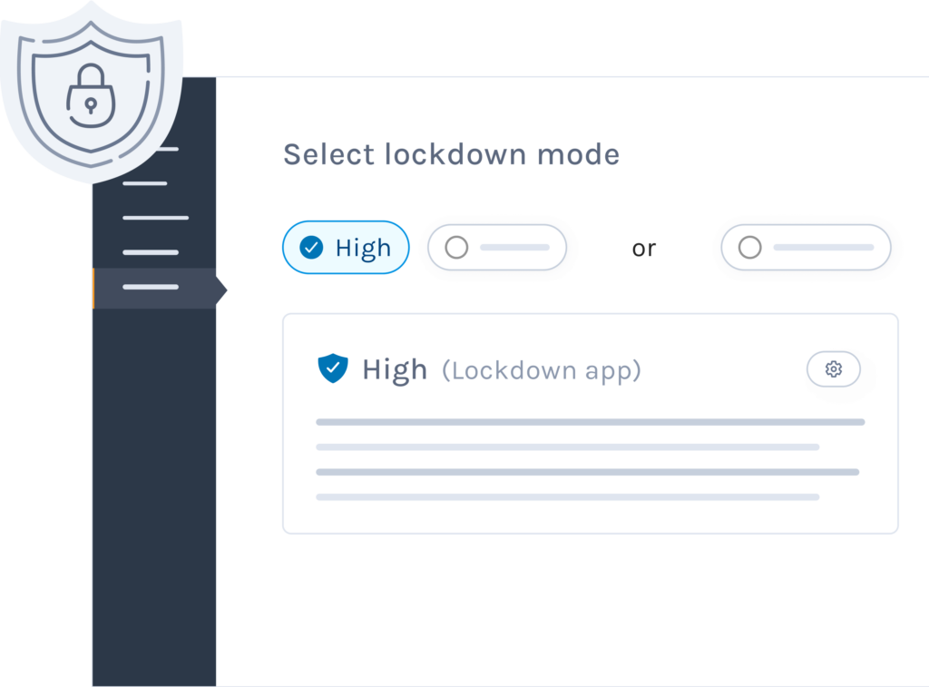 Select lockdown mode