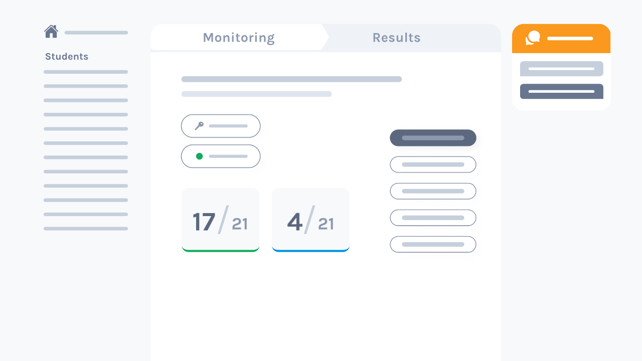 Monitoring students during exam