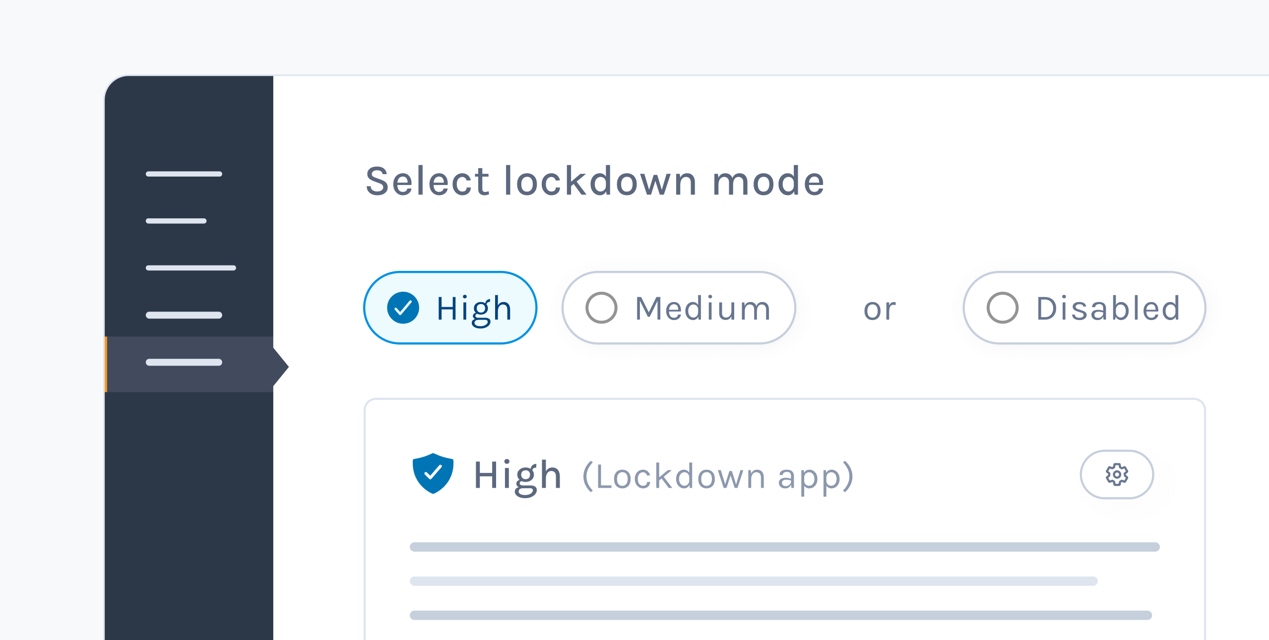 Select Lockdown Mode in Exam.net